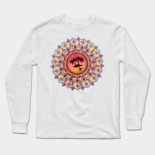 Sunset Island Mandala Long Sleeve T-Shirt